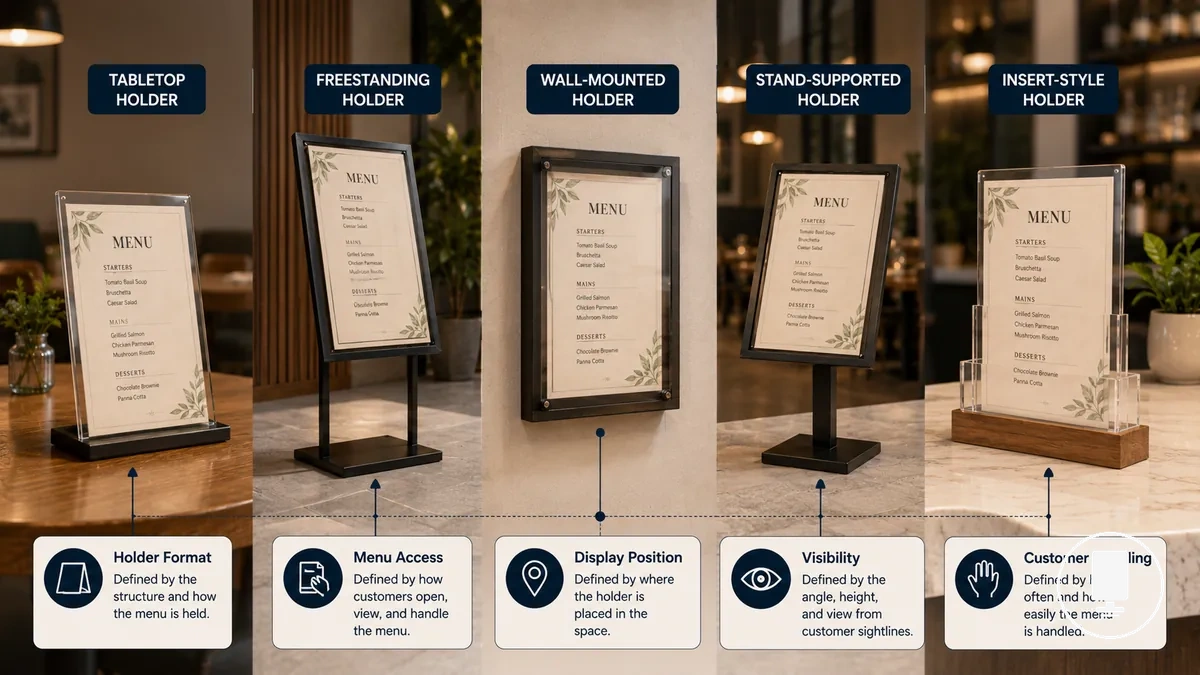 Ce qui constitue type porte menu