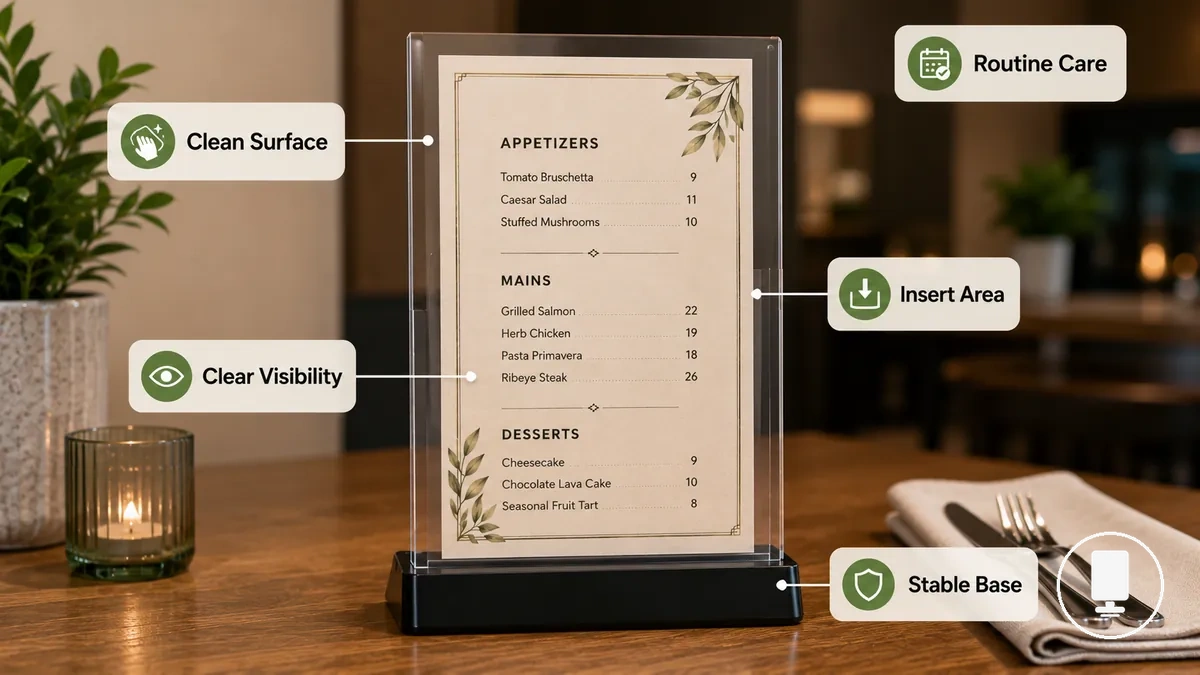 Principes entretien porte menus
